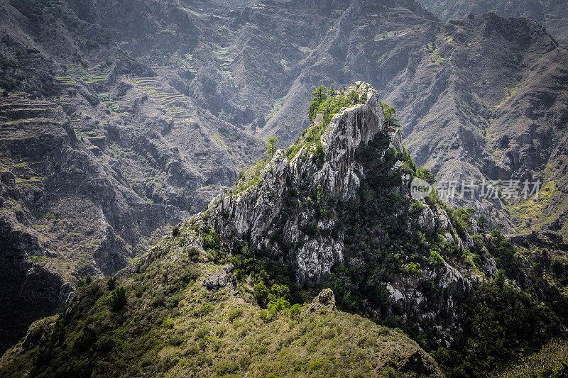 Roque de los Pinos, Chinamada, Anaga Mountains, Tenerife, Canary Islands，西班牙